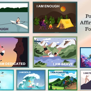 I Am Affirmations | Kids Affirmation Wall Art Posters | Growth Mindset | Positive Affirmations For Kids, Homeschool Printables