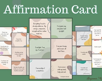 Printable Positive Affirmation Cards for Kids, Mindfulness (Digital File)