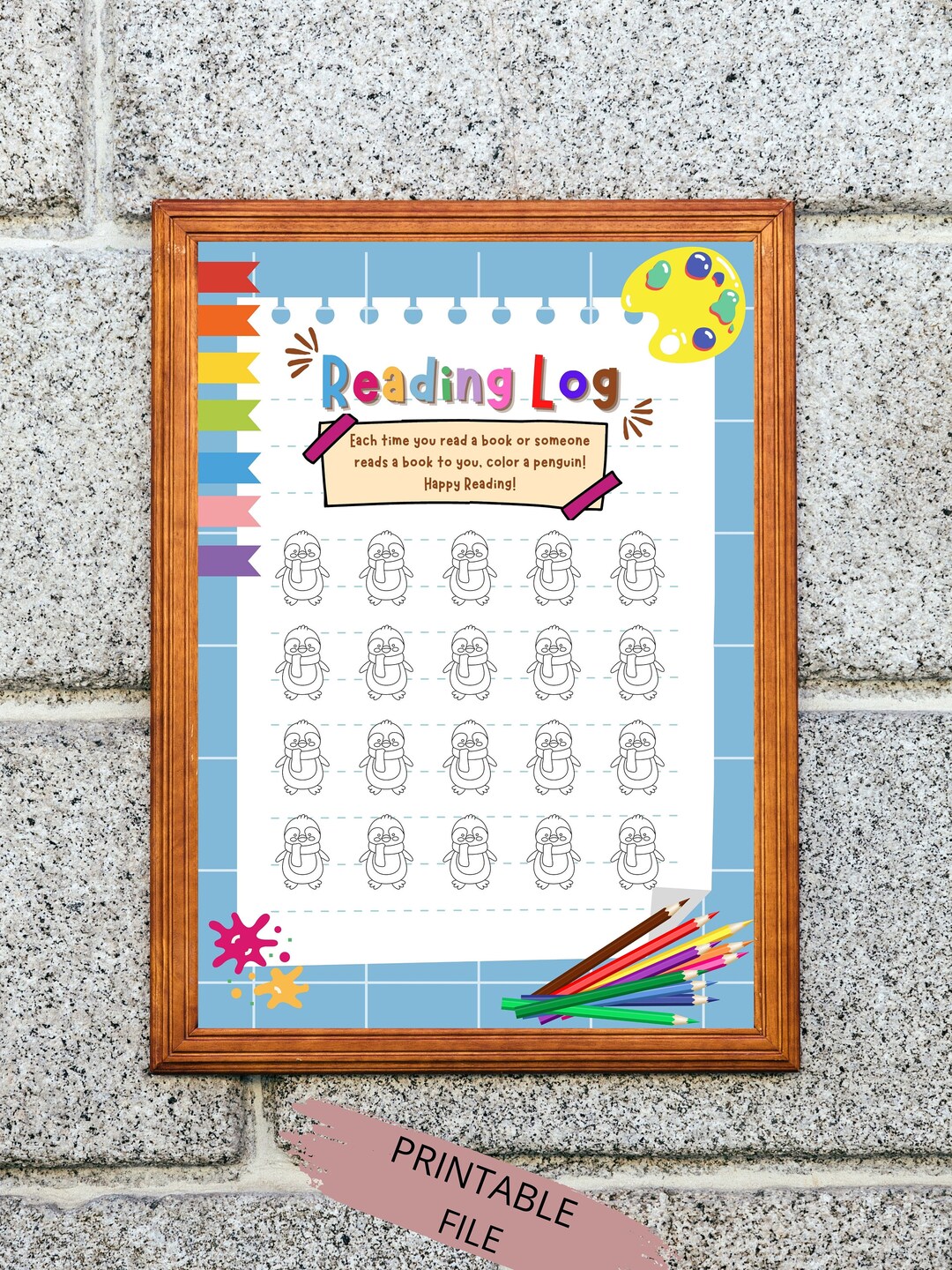Kids Sloth Reading Log Printable, Summer Reading Incentive (digital ...
