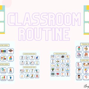 Classroom Routine Cards: Visual Schedule, Chore Chart (Digital Download)