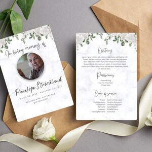 Funeral Program Template Instant Download Obituary Template for Funeral Memorial Program Funeral Program Announcement Editable Printable