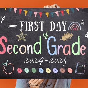 Editable First Day of School Sign – Chalkboard Printable (Digital Download)