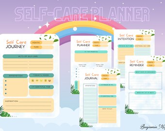 Self Care Journey Planner Printable | Self Care Journal | Self Care Intention | Self Love | Mindfulness Exercises | Instant Download