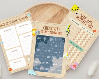 Self-Care Planner Bundle | 30 Day Challenge (Digital Download)