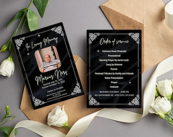 Funeral Brochure Funeral Program Template, Obituary Program, Memorial Program and Publisher Template Template, Editable Template