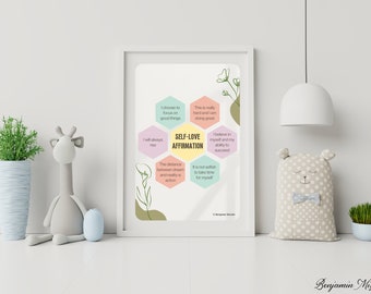 Positive Affirmation Cards - Daily Self-Care, Motivational Gift (Digital Download)