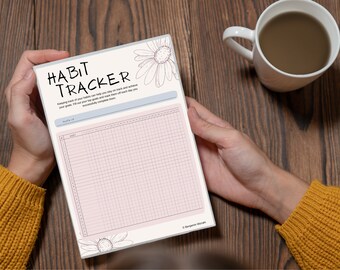 Afdrukbare dagelijkse gewoonte-tracker | Wellness, mindfulnessplanner (directe download)
