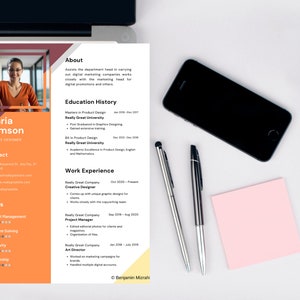 Creative Designer Resume Template Cover Letter Template Canva, Modern Professional Resume and Cover Letter Canva