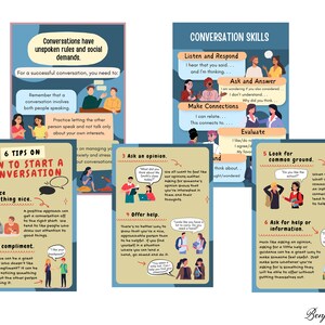 Conversation Starters for Teens - Questions for friends discussions - Social Skills for kids, Therapist Tool (DIGITAL DOWNLOAD)