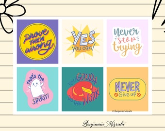 Positive Affirmation Cards - Motivational Self Care (Digital Download)