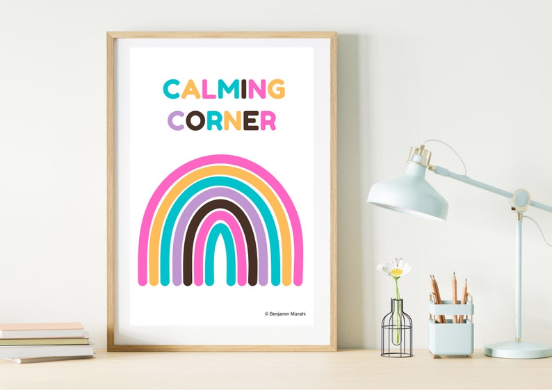 Calming Corner Poster- Wall Art Poster Calm Down Sign Printable ...