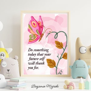 Do Something Today For Your Future Mental Health Poster, Progress Quote, Motivational Office Decor School Counselor Classroom Growth Mindset