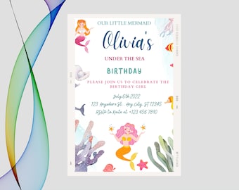 Invitación de cumpleaños editable para niñas o niños, imprimible, descarga digital instantánea, Canva