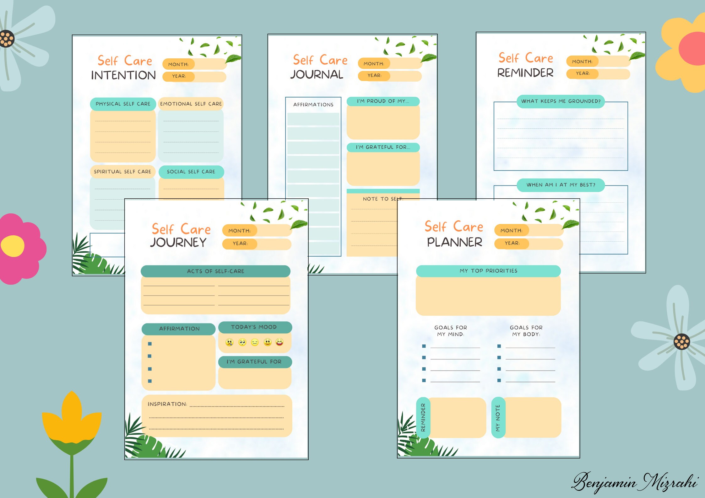 Self Care Journey Planner Printable Self Care Journal Self - Etsy