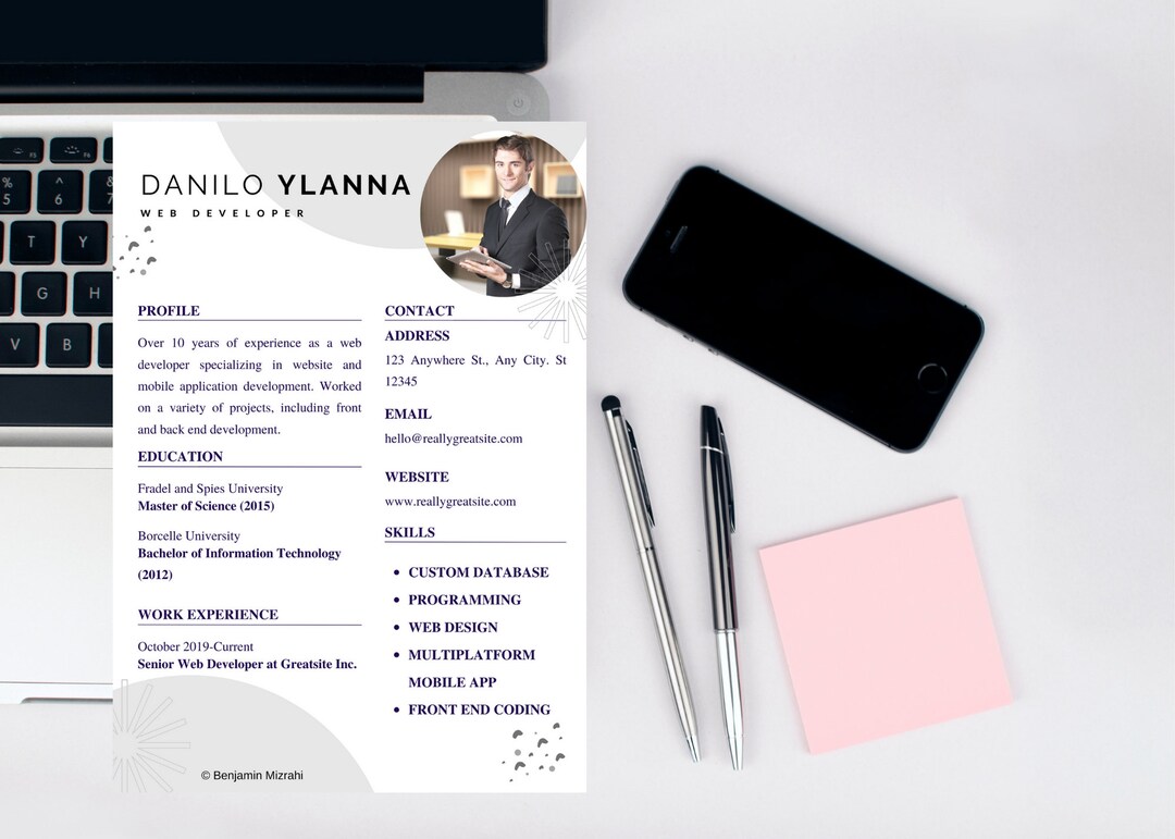 Web Developer Resume Template Cover Letter Template Canva, Modern ...