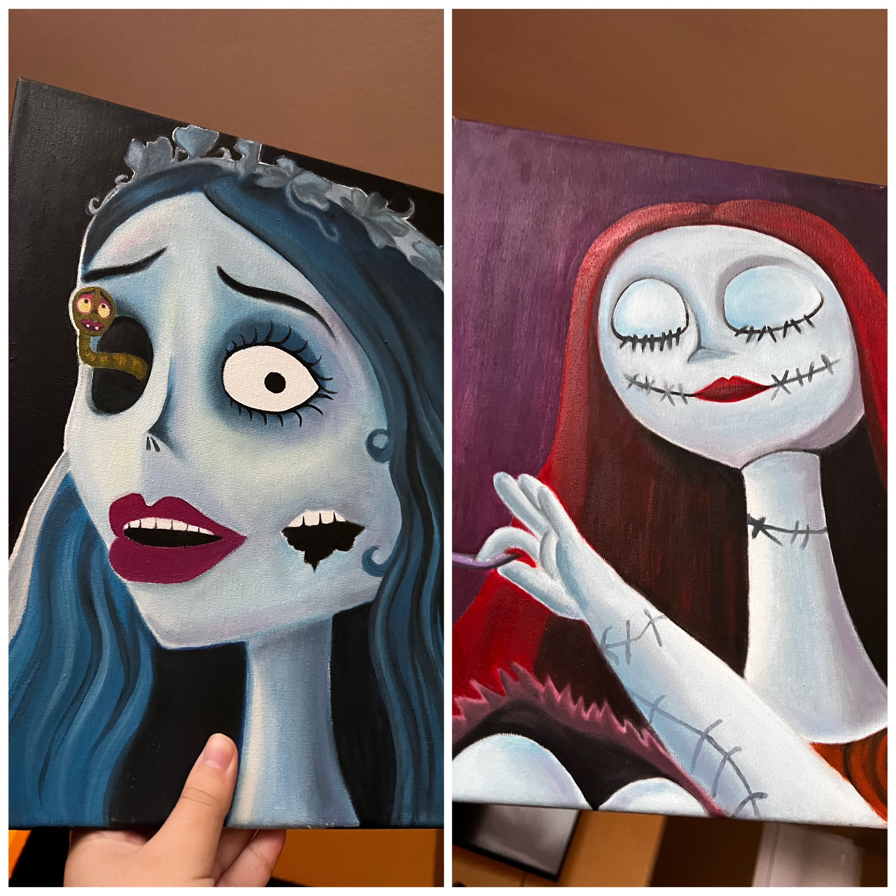 Sally Huss　サリーハース マーメイドのティーパーティ イラスト作品 Corpse Bride Emily and Sally NBC Oil Painting Print Reproductions