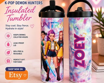 Personalized Kpop 20oz Tumbler: Stainless Steel Water Bottle