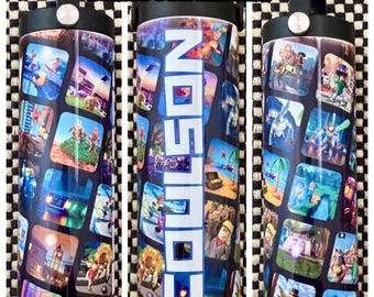 Personalized Video Game Stainless Steel Water Bottle: Spill Proof Lid