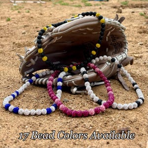 2 Color Sports Ice Drip Necklace String Bling Baseball Bling Softball Bling Swing Baseball Shiny Baseball Necklace Candy Bling 5-1-1-1-5