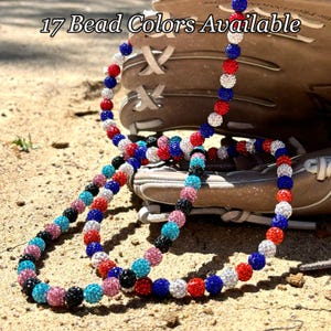 3 Color Sports Ice Drip Necklace Baseball Bling Softball Bling String Bling Swing Bling Baseball Sports Bracelet Drip Bracelet  1-1-1