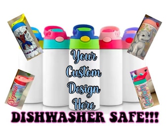 Custom Design 12oz Stainless Steel Tumbler Dishwasher Safe Personalized Gift Personalized Tumbler Kids Gift Custom Kid Gift Toddler Cup