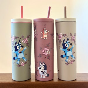 Bluey and Friends 18oz Double Wall Tumbler with Straw
