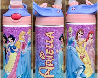 Personalized Princess Water Bottle: 12oz Stainless Steel Insulated Tumbler