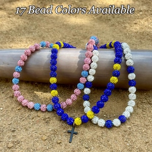 2 Color Sports Ice Drip Necklace String Bling Baseball Bling Softball Bling Swing Baseball Shiny Baseball Necklace Candy Bling 5-1-1-1-5