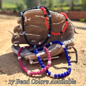 2 Color Sports Ice Drip Necklace String Bling Baseball Bling Softball Bling Swing Baseball Sparkle Necklace Candy Drip Cotton Candy  7-1-7-1