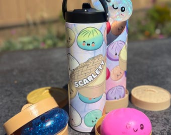 Personalized Dumpling Squishy Tumbler: Stainless Steel Water Bottle