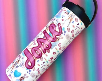 Personalized Sport Top 20oz Tumbler Stainless Water Bottle Screw on Straw Lid Dishwasher Safe!