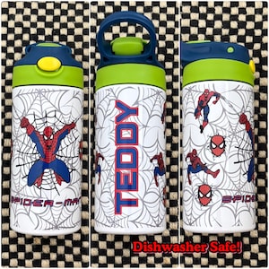 Spider-Man Kids Water Bottle: 12oz Insulated Stainless Steel Tumbler
