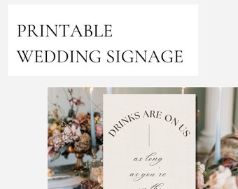 Printable Wedding Signage - Neutral Colors Wedding Signs