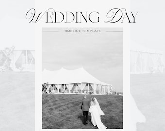 Wedding Day Timeline Template