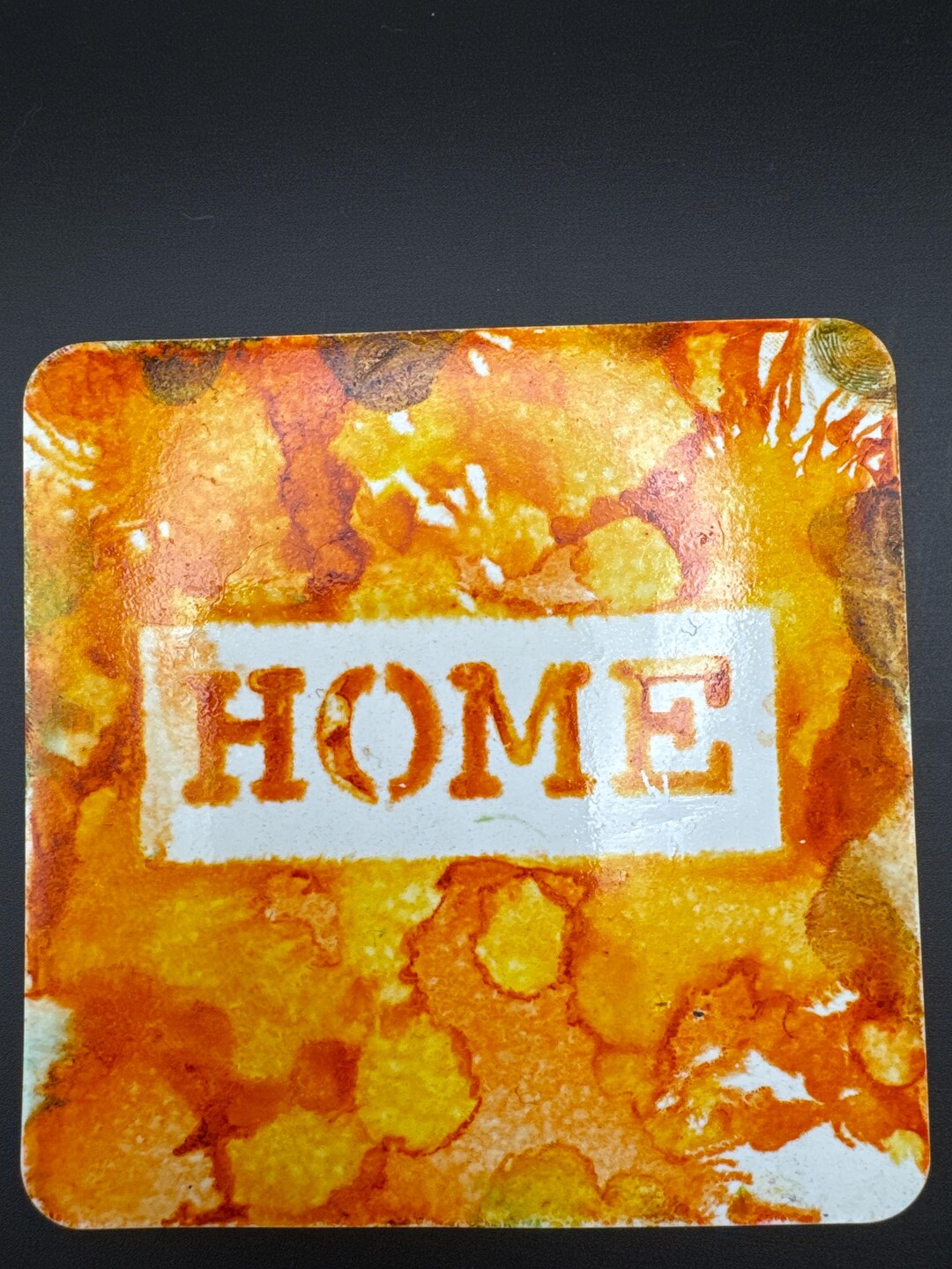 Refrigerator Magnet With an Outline of the Word Home in the Color ...