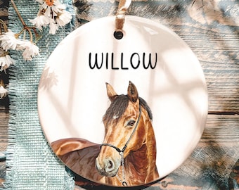 Personalized Horse Ornament - Custom Watercolor Photo Horse Ornament Gift for Horse Lovers - Horse Gift 2026