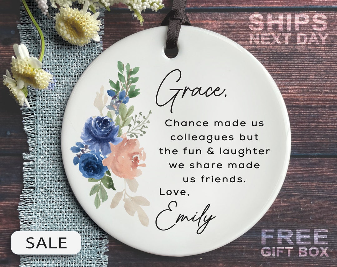 Personalized Friendship Ornament Christmas Ornament for Coworker - Etsy