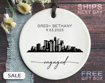 Los Angeles Engagement Ornament - Engaged Christmas 2023