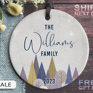 Family Name Ornament - Personalized Family Christmas Ornament 2023