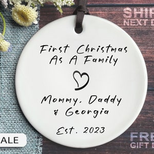 First Christmas As A Family Ornament - Personalized Family Christmas Ornament 2025