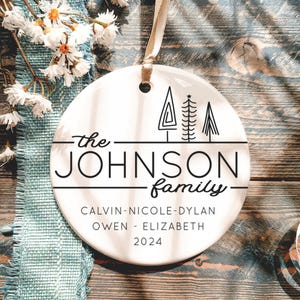 Christmas Family Name Ornament - Christmas 2025 - Family Christmas Ornament - Personalized Family Ornament