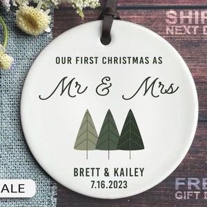 First Christmas as Mr & Mrs Ornament - First Christmas Married 2023