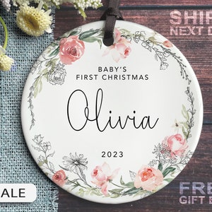 Baby Name Ornament - Baby's First Christmas Ornament 2023