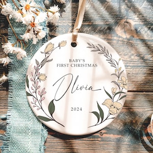 Baby&#39;s First Christmas Ornament - Baby Name Ornament 2025 - Custom Baby Ornament