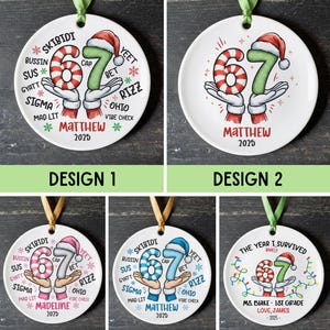 Funny 67 Ornament - Funny Kids Christmas Ornament, 2026 Slang Christmas, Funny Teen Grandkid Ornament, Gen Alpha Christmas Gift - 67 Gift image 2