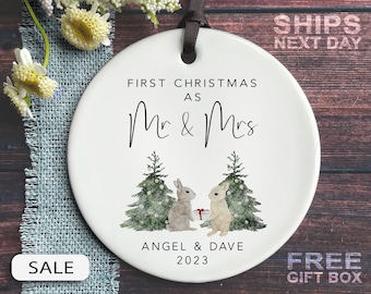 First Christmas Married - Mr & Mrs Ornament 2023