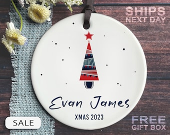 Boys Name Christmas Ornament - Personalized Kids Name Ornament 2026