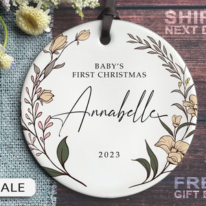 Baby's First Christmas Ornament - Baby Name Ornament 2023