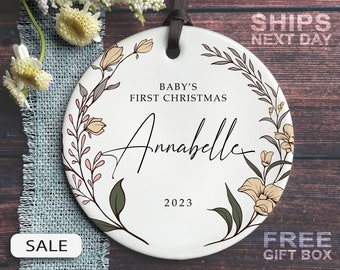 Baby's First Christmas Ornament - Baby Name Ornament 2023