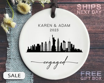 New York City Engagement Ornament - Engaged Christmas 2023